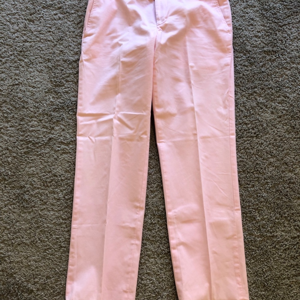Brooks Brothers Milano Fit Pink Trousers 35 x 32